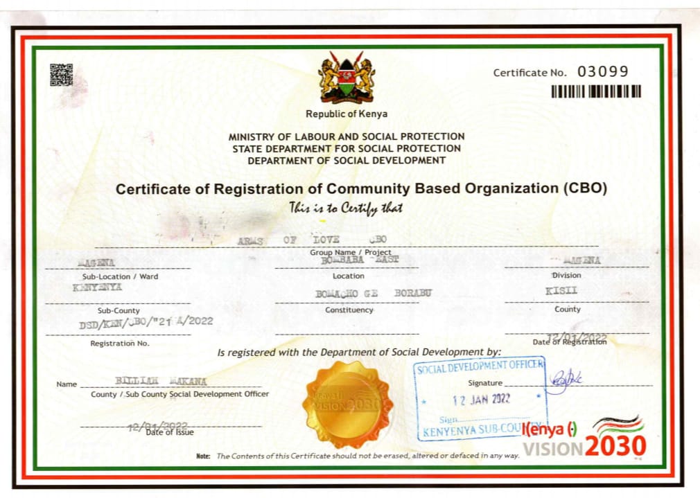 CBO Certificate